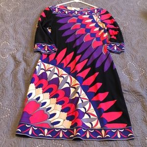 Black/pink/purple dress